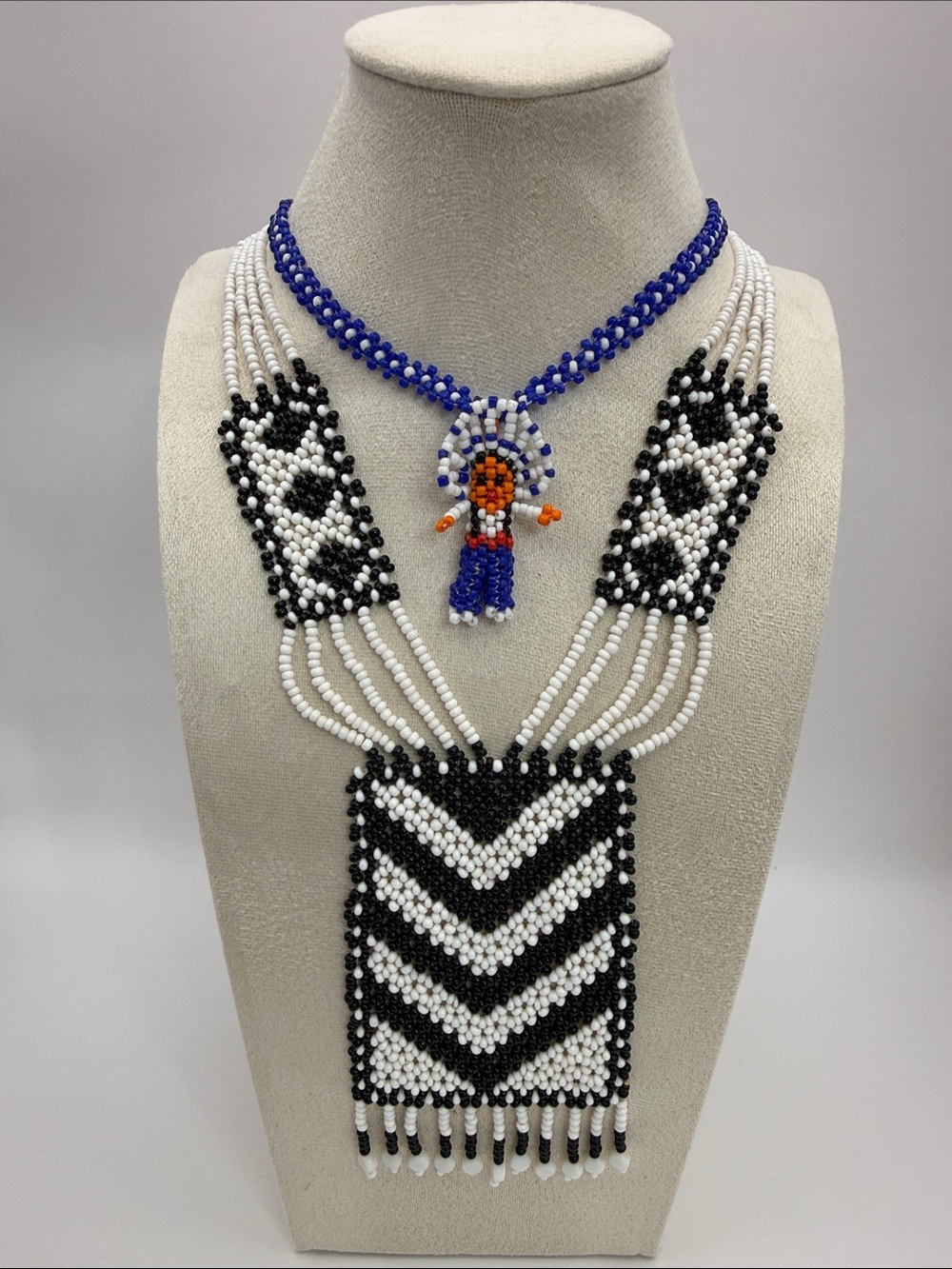 Set of 2 Beaded Necklaces - Native American style
